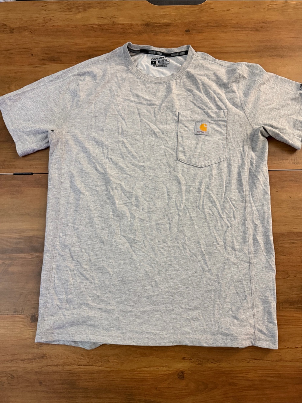 Carhartt Gray Pocket Tee with Interior Branding